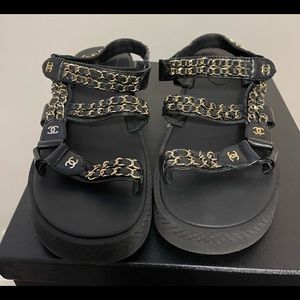 Chanel Leather DAD sandals size 42.